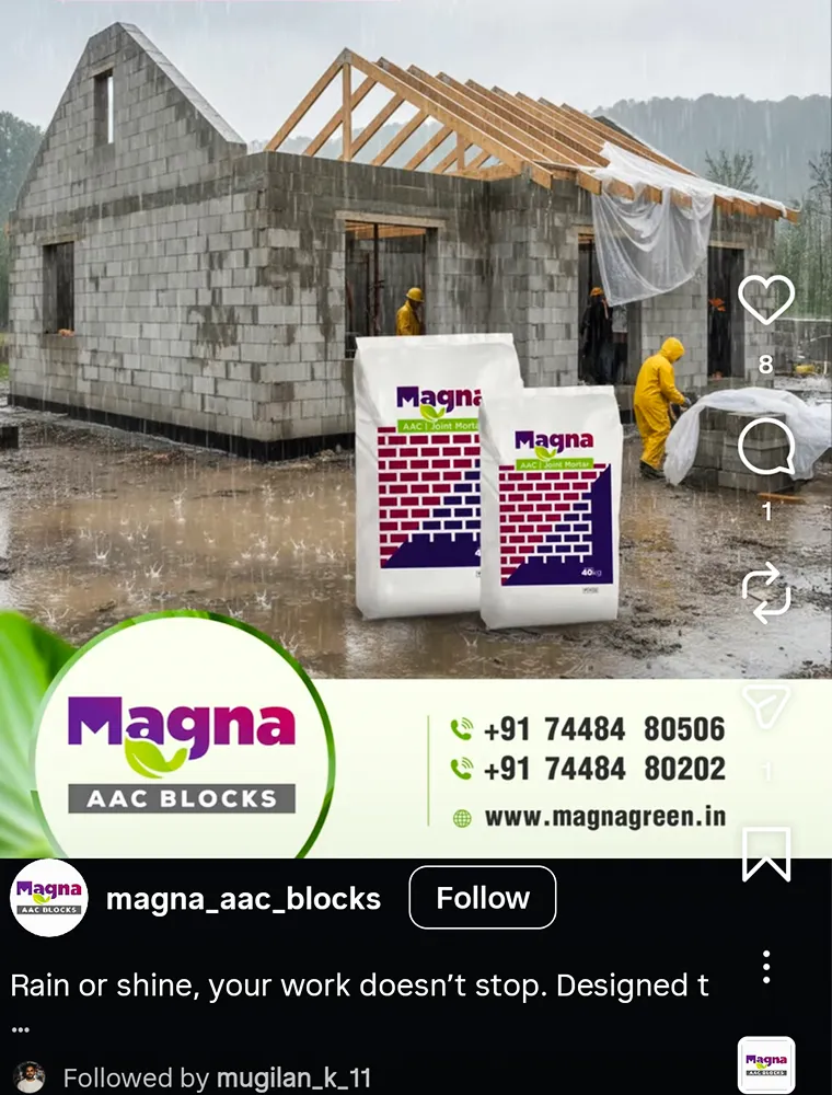 Magna AAC Blocks Instagram Ads creative